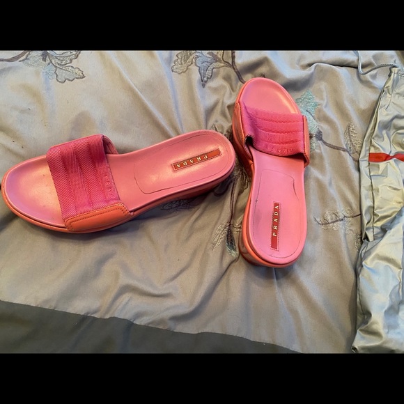 Pink Prada Platform Sandals - Picture 1 of 5